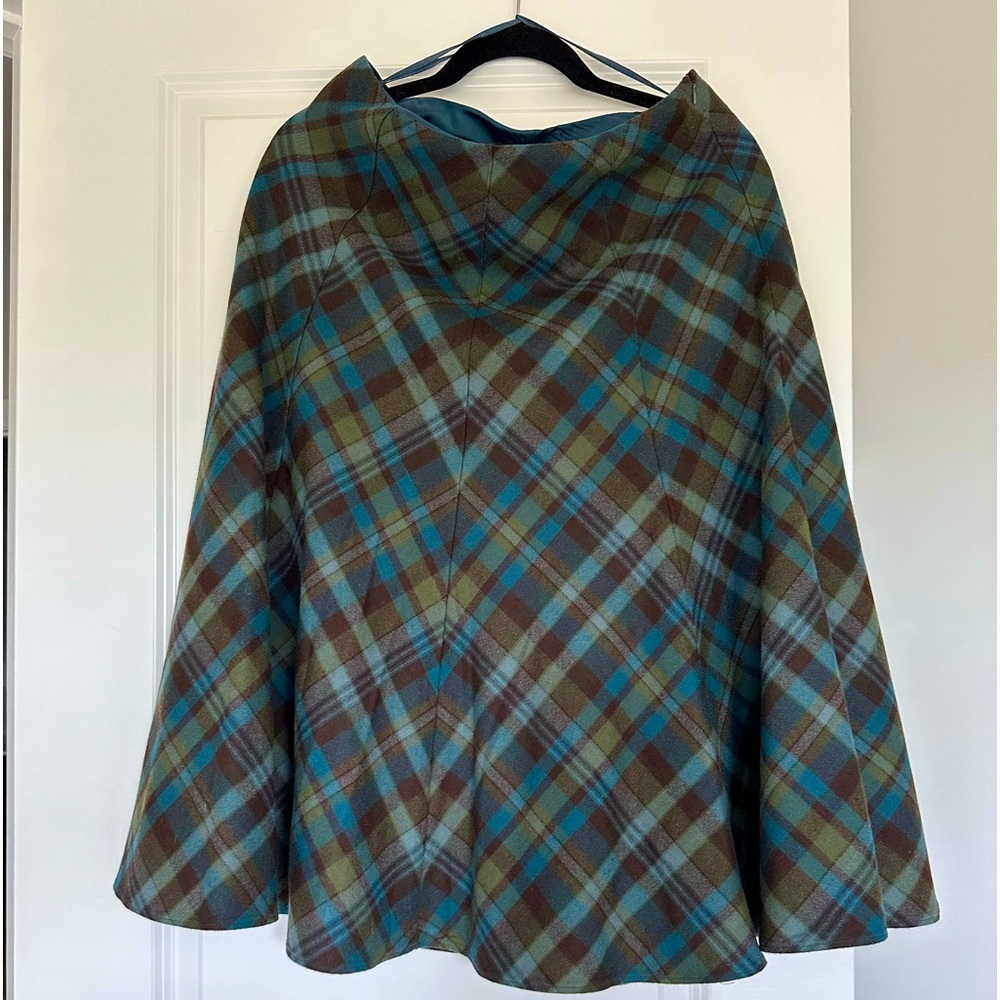 Vintage 90’s Plaid Wool Midi Skirt lined  SZ: 8 -TO BE DONATED 6/15